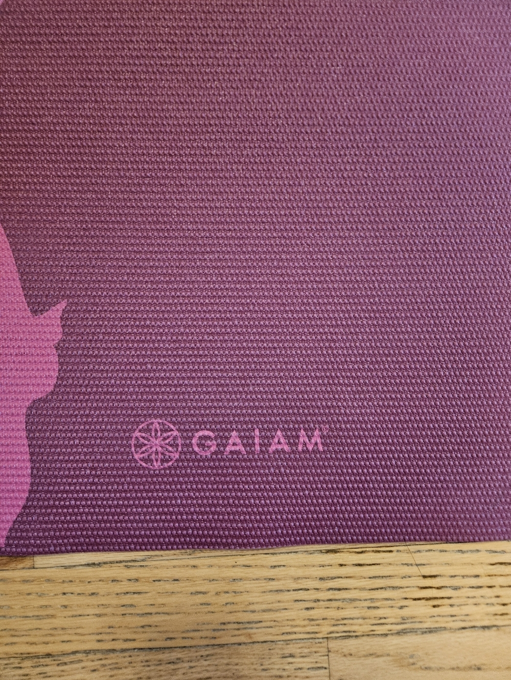 GAIAM Plum and Pink Blossom Yoga Mat - Picture 2 of 4